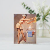 Gil Elvgren - Eye Catcher -  pin up Briefkaart (Staand voorkant)