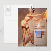 Gil Elvgren - Eye Catcher -  pin up Briefkaart (Voorkant / Achterkant)