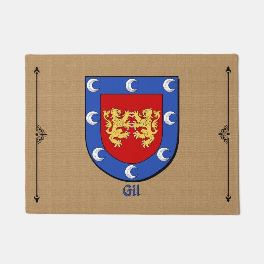 Gil Historisch schild op de achtergrond van de Sti Deurmat (Voorkant)