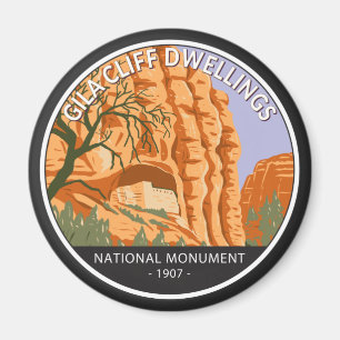 Gila Cliff Dwellings National Monument Circle Magneet
