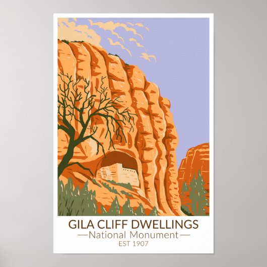 Gila Cliff Dwellings National Monument New Mexico Poster (Voorkant)