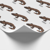 Gila monster cartoon illustratie cadeaupapier (Hoek)
