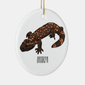 Gila monster cartoon illustratie keramisch ornament (Rechts)