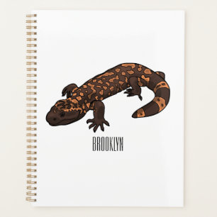 Gila monster cartoon illustratie planner