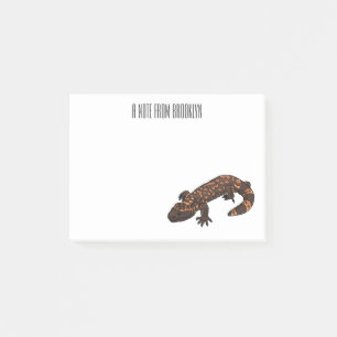 Gila monster cartoon illustratie post-it® notes