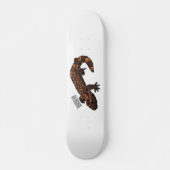 Gila monster cartoon illustratie skateboard (Voorkant)