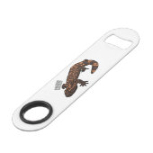 Gila monster cartoon illustratie speed flessenopener (Voorkant Gekanteld)