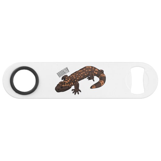 Gila monster cartoon illustratie speed flessenopener (Voorkant (Horizontaal))
