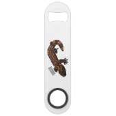 Gila monster cartoon illustratie speed flessenopener (Achterkant)