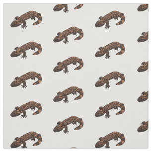 Gila monster cartoon illustratie stof