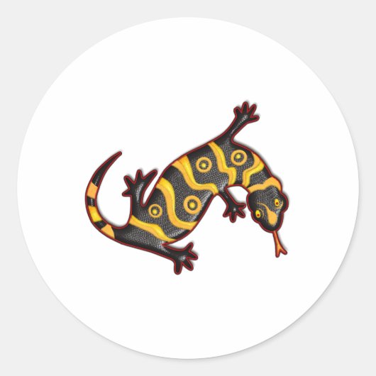 Gila Monster Ronde Sticker (Voorkant)