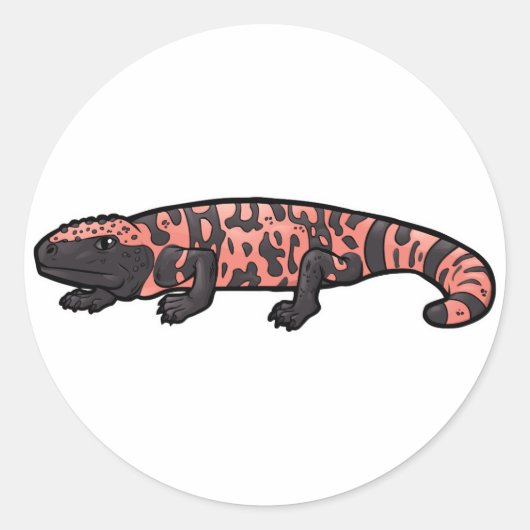 Gila Monster Ronde Sticker (Voorkant)