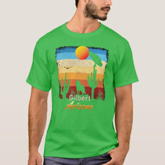 Gilbert Arizona AZ Zonsondergang Coyote Gier Cactu T-shirt