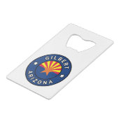 Gilbert Arizona Kredietkaart Flessenopener (Voorkant Gekanteld)