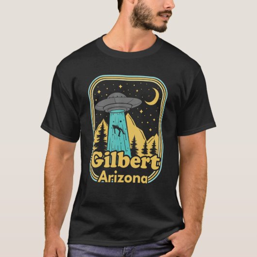 Gilbert Arizona Ufo Alien Hunter Ironisch 80s Staa T-shirt (Voorkant)