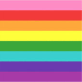 Gilbert Baker Gay Pride Flag Rainbow Stripe Sticker (Voorkant)