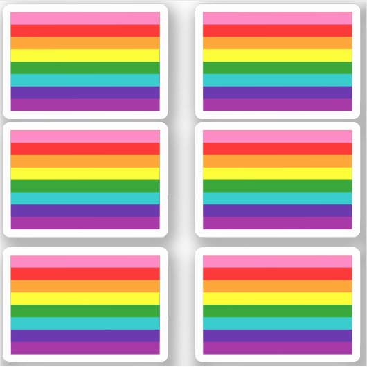 Gilbert Baker Pride Flag Sticker Pack (Voorkant)