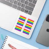 Gilbert Baker Pride Flag Sticker Pack (Laptop met iPhone)