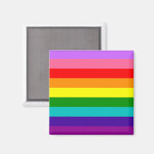 Gilbert Baker’s 9-Stripe Rainbow Flag Magneet (Voorkant / Achterkant)