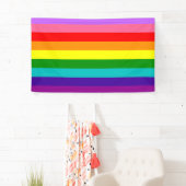 Gilbert Baker’s 9-Stripe Rainbow Flag  Spandoek (Insitu)