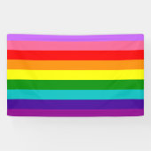 Gilbert Baker’s 9-Stripe Rainbow Flag  Spandoek (Horizontaal)