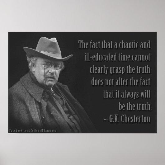 Gilbert Keith Chesterton Poster (Voorkant)