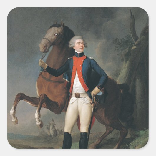 Gilbert Motier Marquis de la Fayette, 1788 Vierkante Sticker (Voorkant)