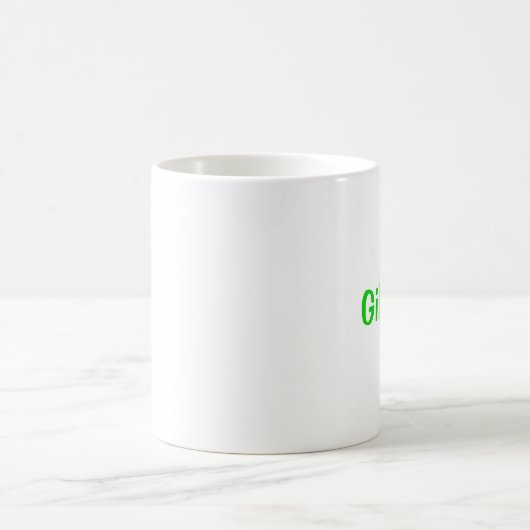 Gilbert Nom Mug Texte vert (Centre)