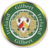 Gilbert Shield & Celtic Cross gepersonaliseerd Sticker (Voorkant)
