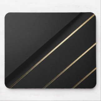 Gilded Alignment — Minimalist Black & Gold Muismat