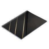 Gilded Alignment — Minimalist Black & Gold Notitieboek (Linkerzijde)