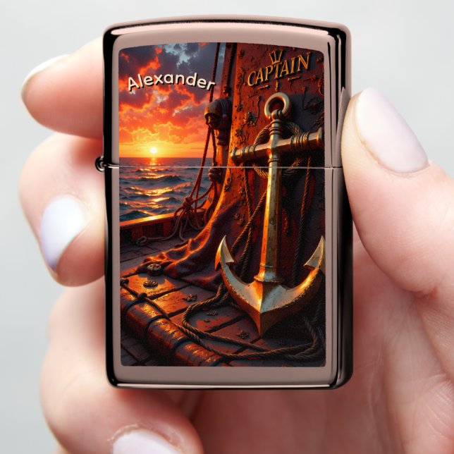 Gilded Anchor Sunset Ship Deck (In Hand)