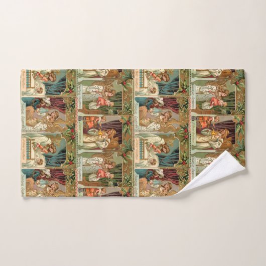  Gilded Angels, Kinderen en Greenery Bad Handdoek (Handdoek)