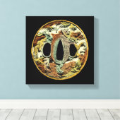 Gilded Asian Medallion by Vision Studio Canvas Afdruk (Insitu (Houten vloer))