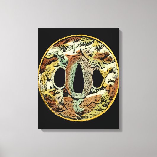 Gilded Asian Medallion by Vision Studio Canvas Afdruk (Voorkant)