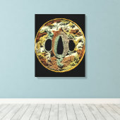 Gilded Asian Medallion by Vision Studio Canvas Afdruk (Insitu (Houten vloer))