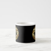Gilded Asian Medallion by Vision Studio Espresso Kop (Voorkant)