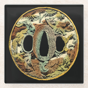 Gilded Asian Medallion by Vision Studio Glazen Onderzetter