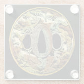 Gilded Asian Medallion by Vision Studio Glazen Onderzetter (Achterkant)