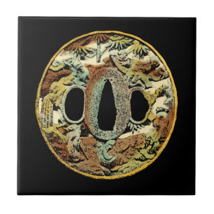 Gilded Asian Medallion by Vision Studio Tegeltje