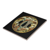 Gilded Asian Medallion by Vision Studio Tegeltje (Zijkant)