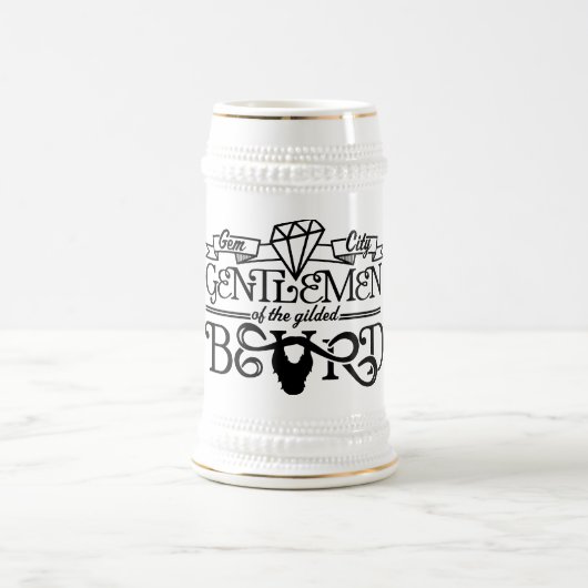 Gilded Beard Black Logo - Stein Bierpul (Center)