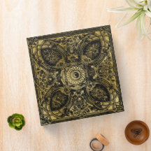 Gilded Black Leather Gold  Book of Shadows