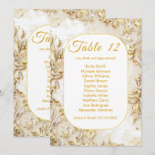 Gilded Bloom Classic Trouwstoel Kaart (Voorkant / Achterkant)