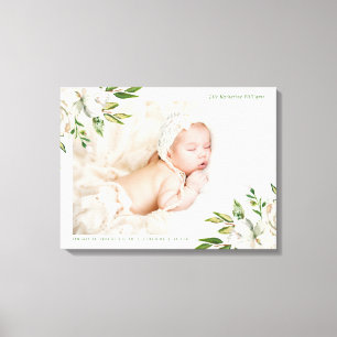 Gilded Blooms Baby Foto aandenken Canvas Afdruk