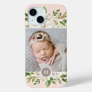 Gilded Blooms Blush Monogrammfoonfoto