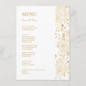 GILDED Blooms Bruiloft Menu (Voorkant)