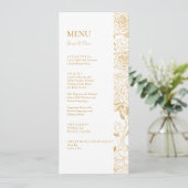 GILDED Blooms Bruiloft Menu (Staand voorkant)