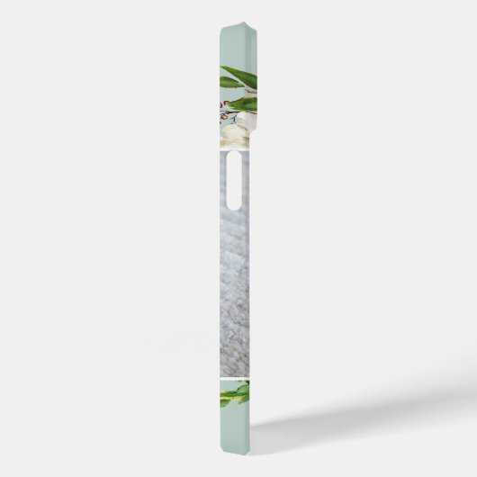 Gilded Blooms Mint | Monogrammfoonfoto Case-Mate iPhone Case (Achterkant / Rechts)
