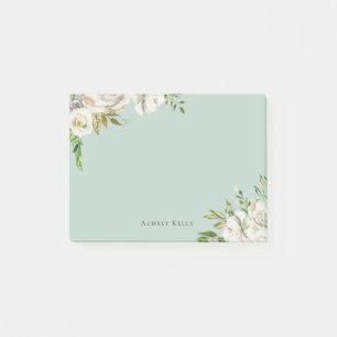 Gilded Blooms Personalized Monogrammed Post-it® Notes